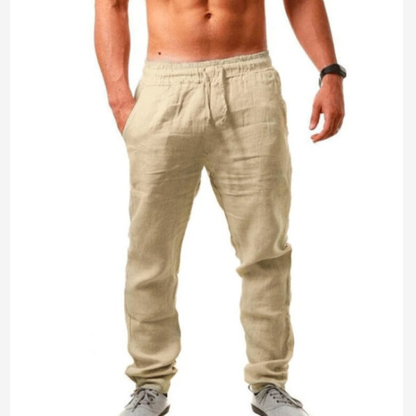 Breathable Cotton And Linen Loose Casual Sports Trousers - Image 5