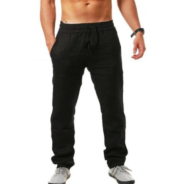 Breathable Cotton And Linen Loose Casual Sports Trousers - Image 7