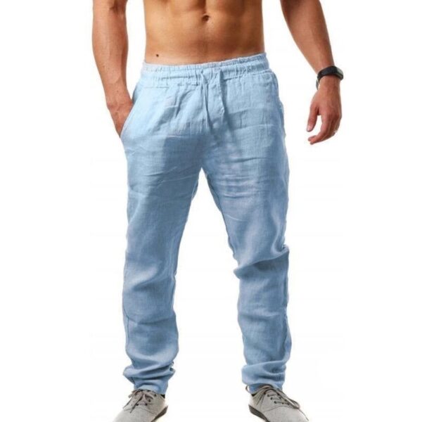 Breathable Cotton And Linen Loose Casual Sports Trousers - Image 6