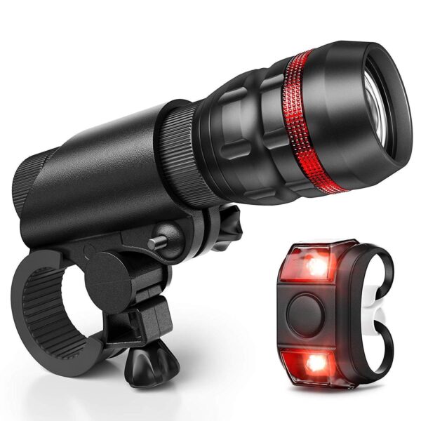 Bicycle Headlights And Taillights Set With Bracket - Image 5
