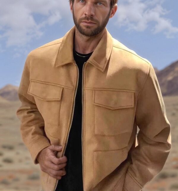 Fashion Men's Fur Zipper Big Pocket Jacket Coat - Image 6