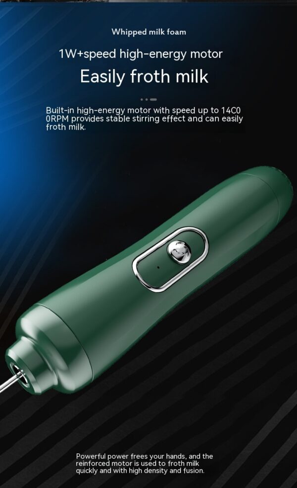 Milk Frother Egg Beater Coffee Frother Household Electric Milk Stirring Battery Handheld Blender - Image 5