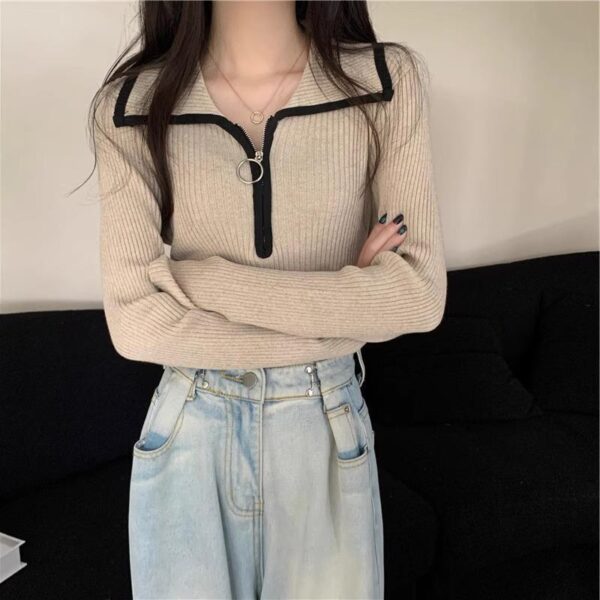 Bottoming Slim Fit Slimming Sweater Top Women's Clothing - Image 5