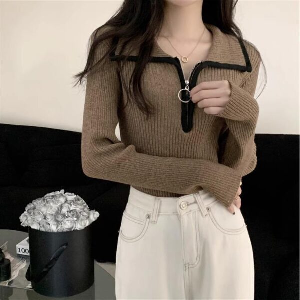 Bottoming Slim Fit Slimming Sweater Top Women's Clothing - Image 4