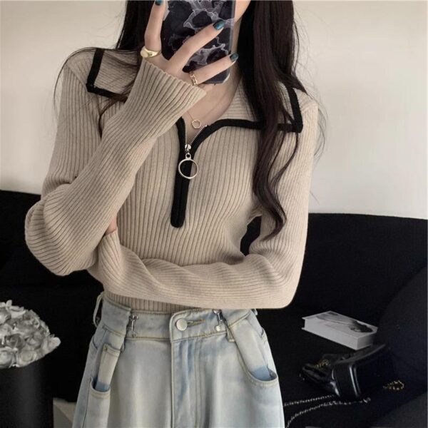 Bottoming Slim Fit Slimming Sweater Top Women's Clothing - Image 7