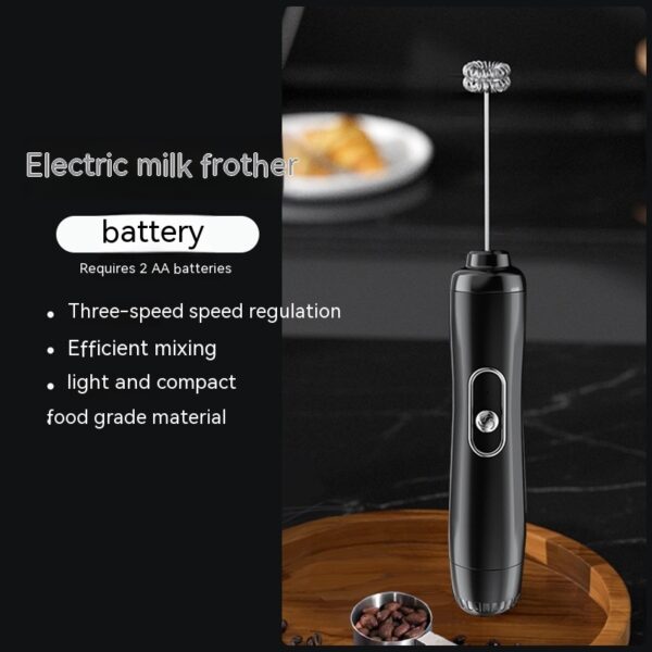 Milk Frother Egg Beater Coffee Frother Household Electric Milk Stirring Battery Handheld Blender - Image 3